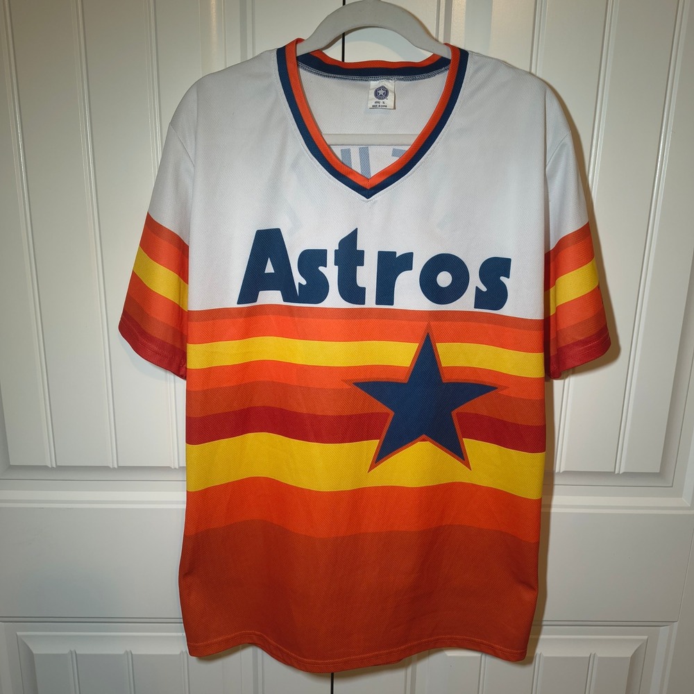 Houston Astros Jose Altuve 27 Tequila Sunrise Rainbow Jersey Mens XL Fan Gear